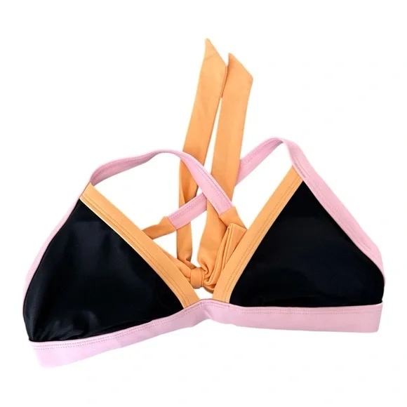 Women’s Contrast-Trim Triangle Bikini Top - Picture 2 of 4